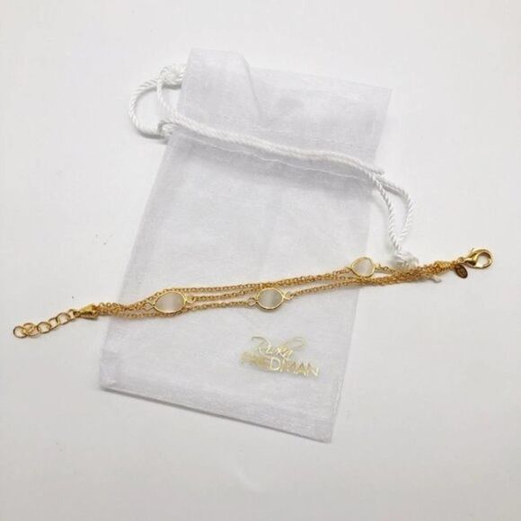 RIVKA FRIEDMAN 18K Gold Clad Multiple Row Bracelet - Picture 2 of 6